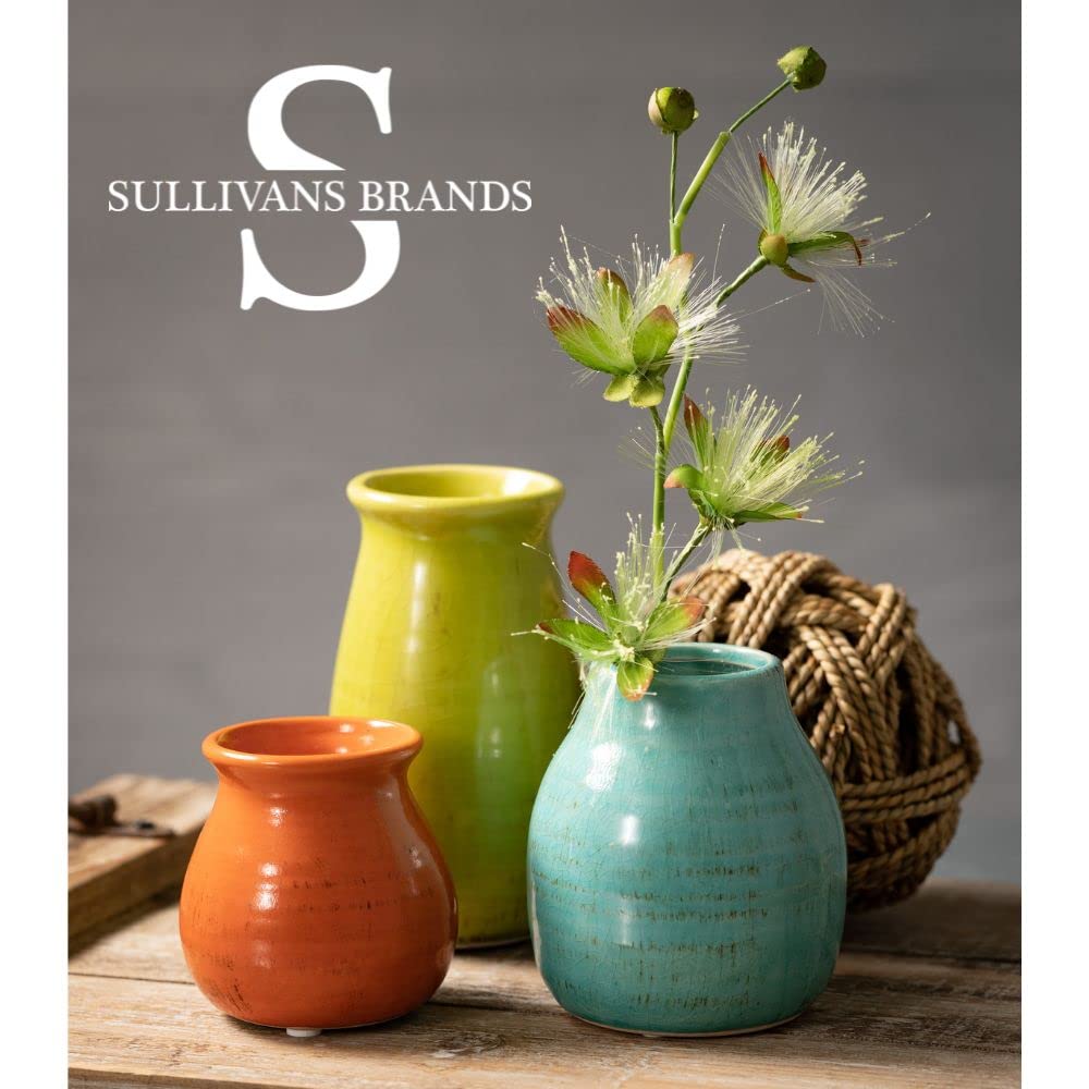 Sullivans Bud Vases, Farmhouse, Mantle & Shelf Decor Decorations for Living Room, Bathroom, Kitchen & Office, Coffee Table Decor, Petite Boho Vases, Rustic Decor For Your Home (CM2583)