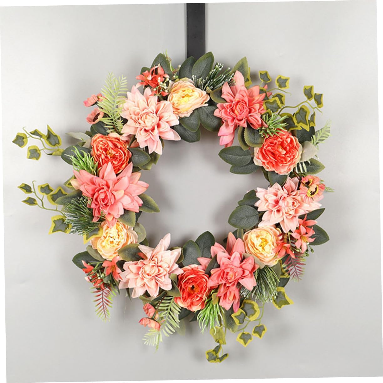 1pc Artificial Garland Simulation Garland Decoration Imitated Dahlia Wreath Imitation Garland Decor Hanging Door Wall Garland Decorative Door Hanging Garland Wall Hanging Garland