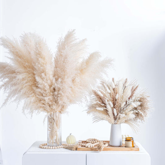 17inch Pampas Grass & 32inch Tall Pampas Grass Set,Home Decor Boho Decor Wedding Decor