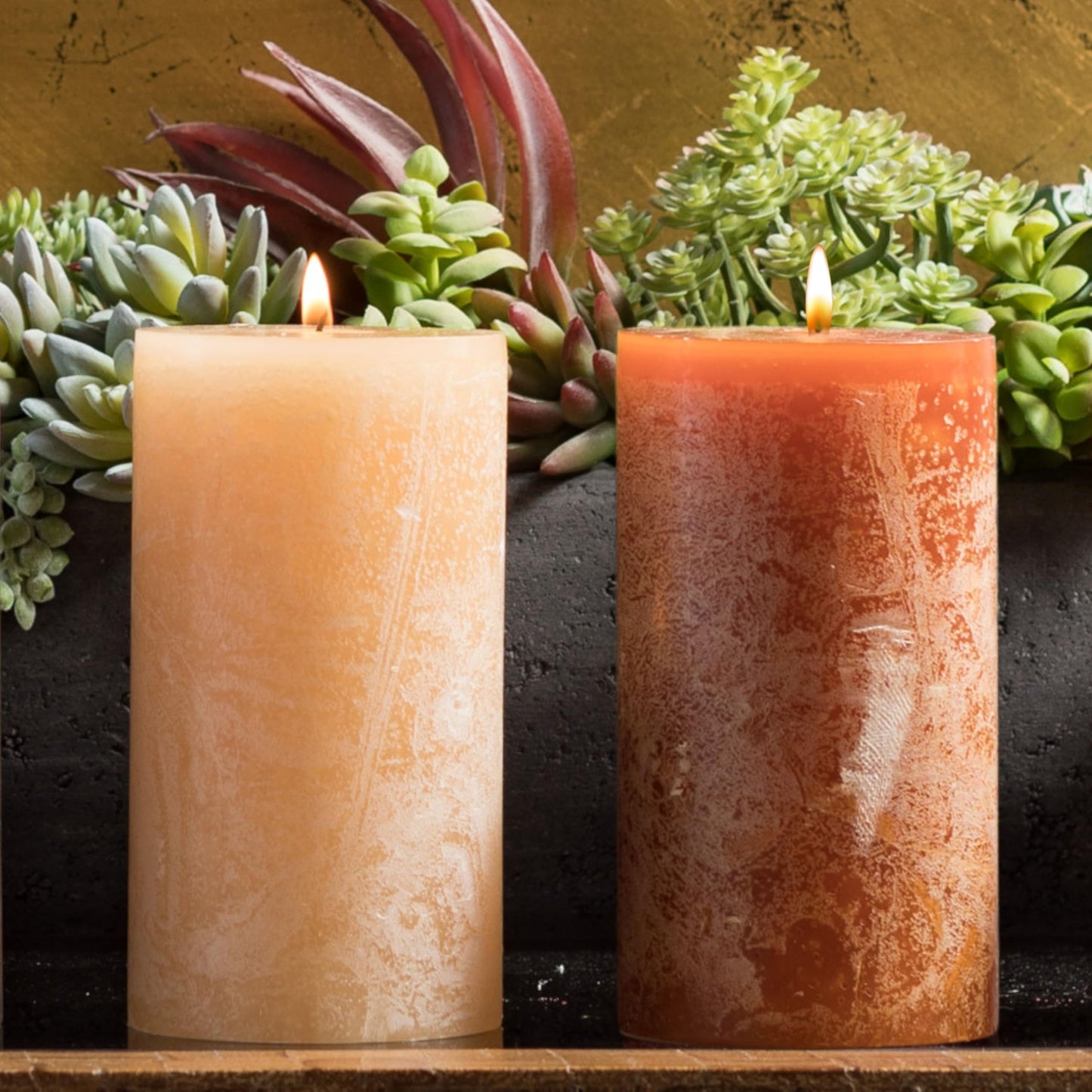 Sullivans Vance Kitira Pillar Candles Set of 2, 6-Inch Off-White Candle Sets, Clean-Burning, Environmental-Friendly, Unscented, Hand-Poured Wax Candles, Home Décor (CT246MWKIT)